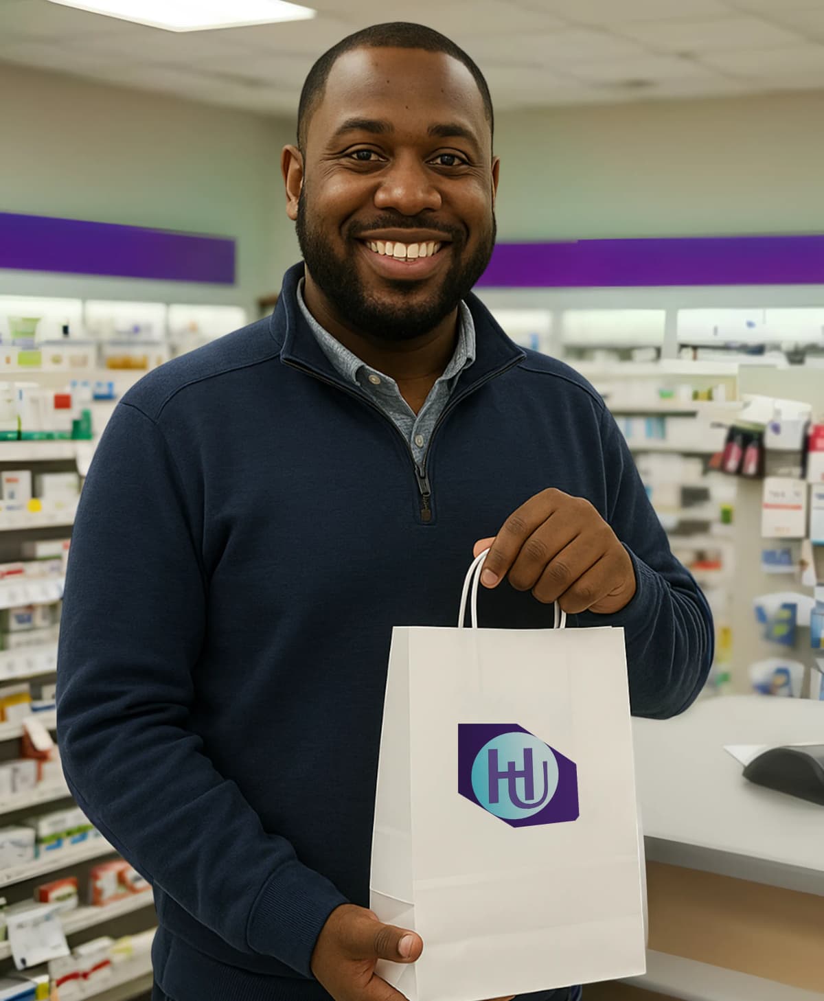 Healthy U Rx team member assisting a patient